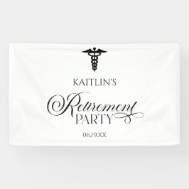 Elegantes medizinisches Caduceus Renten Party Banner