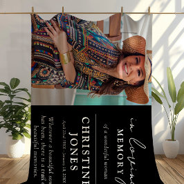 Elegantes Memorial-Foto Fleecedecke