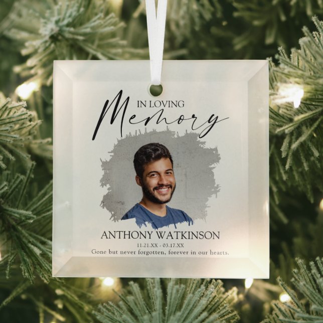 Elegantes Memory-Foto Ornament Aus Glas (Insitu)