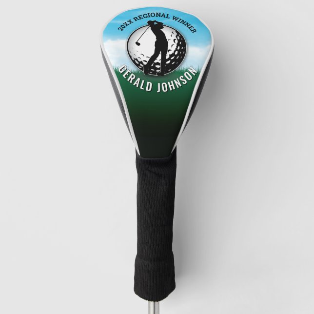 Elegantes Men Golf Monogram Design Headcover (Vorderseite)