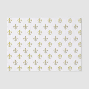Elegantes Metall-Gold Fleurs de lys Tissue Seidenpapier