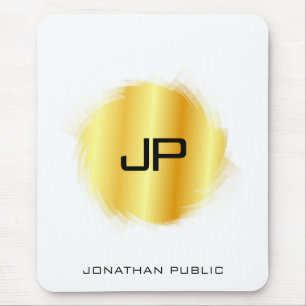 Elegantes Metallic Look Imitate Gold Modernes Mono Mousepad