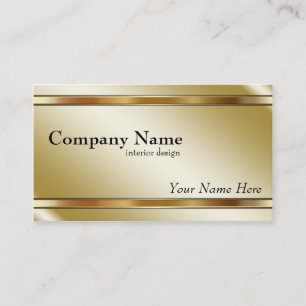 Elegantes Metallic-Schattiertes Gold Visitenkarte