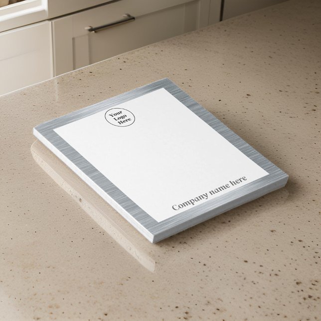 Elegantes metallisches silbernes Notepad Notizblock (Von Creator hochgeladen)
