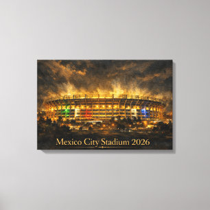 Elegantes Mexico-Stadion bei der Weltmeisterschaft Leinwanddruck
