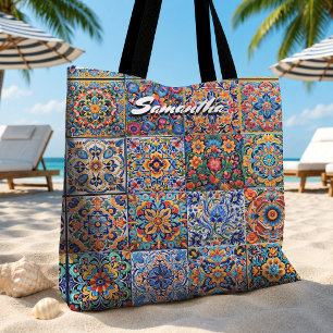 Elegantes mexikanisches Talavera rot gelbe Fliesen