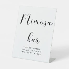 Elegantes Mimosa Bar Sockelschild