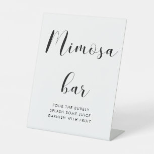 Elegantes Mimosa Bar Sockelschild