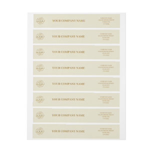 Elegantes Minimal Beige Gold Business-Logo Brandin