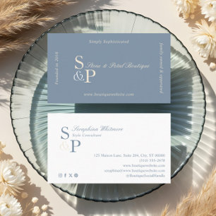 Elegantes Minimal Chic Boutique Monogramm Logo Visitenkarte