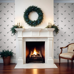 Elegantes Minimal Cosy Winter Garland Branch Muste Tapete