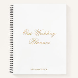 Elegantes Minimal formales Skript Unser Hochzeitsp Notizbuch