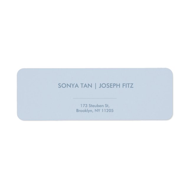 Elegantes Minimal Modern Wedding Return Label (Vorne)