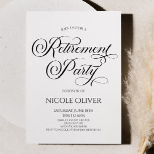 Elegantes Minimal-Party für Minimalistische Alters Einladung