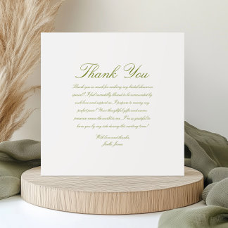 Elegantes Minimal Perfect Pear Brautparty Dankeskarte