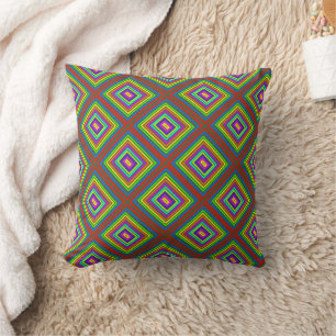 Elegantes minimales geometrisches Quadrat Vintag Kissen