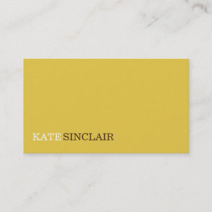 Elegantes Minimalistisch-Gelb Visitenkarte