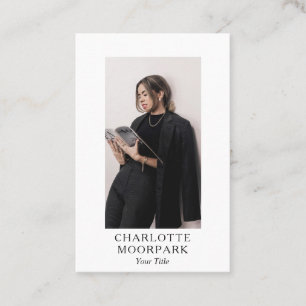 Elegantes Minimalistisch Modernes Foto Visitenkarte