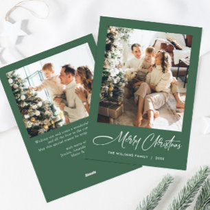 Elegantes Minimalistisch Modernes Weihnachtsfest 2 Feiertagskarte