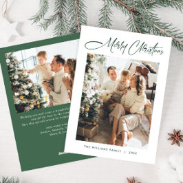 Elegantes Minimalistisch Modernes Weihnachtsfest 2 Feiertagskarte