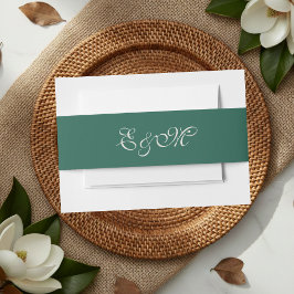 Elegantes Minimalistisch Sage Green Wedding Bly Ba Einladungsbanderole
