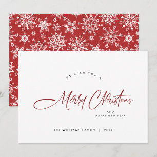 Elegantes Minimalistisches 3 Foto Weihnachtsgrüßen Feiertagskarte