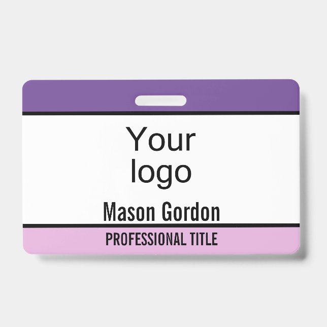 Elegantes, minimalistisches Abzeichen Ausweis (Vorderseite)