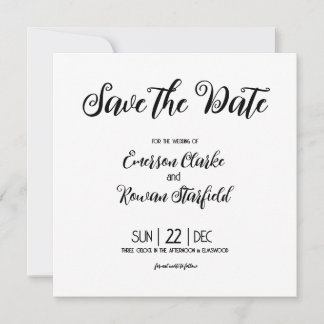 Elegantes Minimalistisches Anpassbar mit Back Foto Save The Date