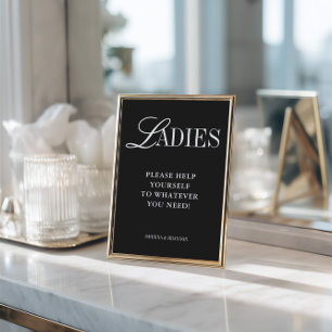 Elegantes Minimalistisches Badkorb Schild für Dame Einladung