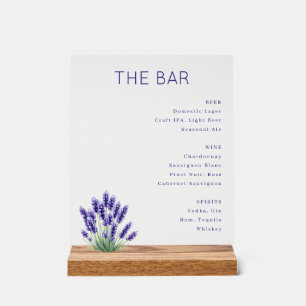 Elegantes minimalistisches Bar-Menü in Navyblau Acrylschild