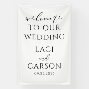 Elegantes Minimalistisches Begrüßungssignum Banner