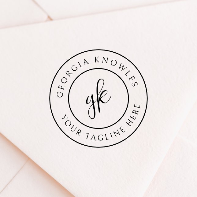 Elegantes Minimalistisches Berufliches Geschäft Permastempel (Von Creator hochgeladen)