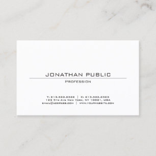 Elegantes Minimalistisches Berufliches modernes De Visitenkarte