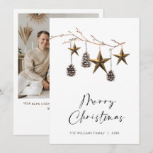 Elegantes Minimalistisches Boho Frohe Weihnachts-F