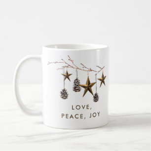 Elegantes minimalistisches Boho-Weihnachts-Festfot Kaffeetasse