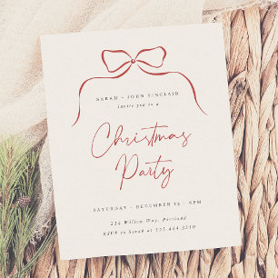 Elegantes Minimalistisches Bow Budget Weihnachts-P