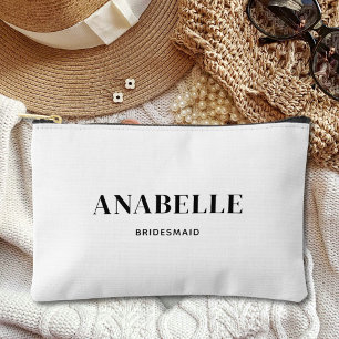 Elegantes Minimalistisches Bridesmaid-Geschenk w Zubehörtasche