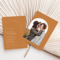 Elegantes Minimalistisches Brunt Orange Arch Foto 