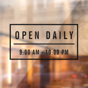 Elegantes Minimalistisches Café Herzlich Willkomme Fensteraufkleber