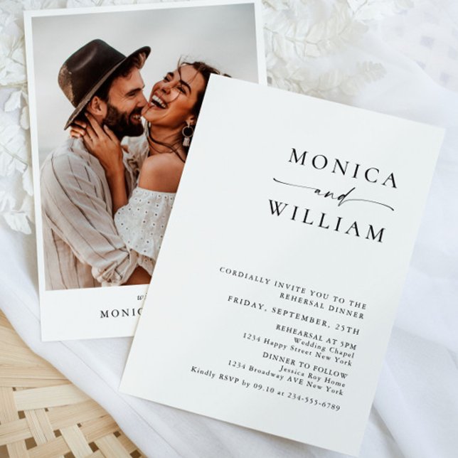 Elegantes Minimalistisches Calligrafy Probe Dinner Einladung (Von Creator hochgeladen)