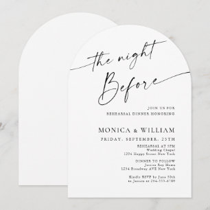 Elegantes Minimalistisches Calligrafy Probe Dinner Einladung