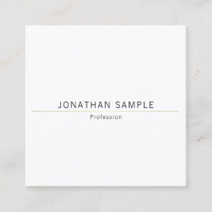Elegantes Minimalistisches Design Gold Schlicht Lu Quadratische Visitenkarte