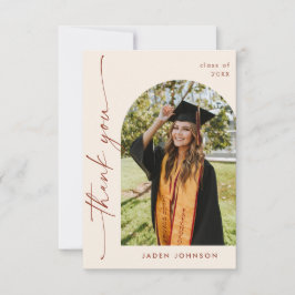 Elegantes Minimalistisches Einfaches Abschluss 2 F Dankeskarte