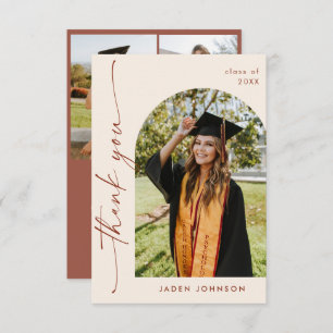 Elegantes Minimalistisches Einfaches Abschluss 4 F Dankeskarte