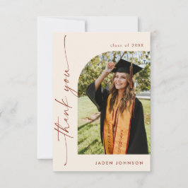 Elegantes Minimalistisches Einfaches Abschluss Ein Dankeskarte