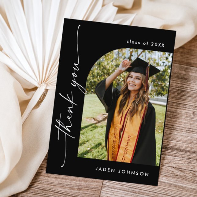 Elegantes Minimalistisches Einfaches Abschluss Ein Dankeskarte (Von Creator hochgeladen)