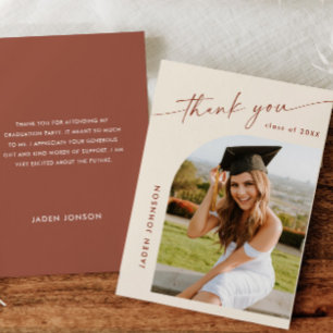 Elegantes Minimalistisches Einfaches Abschluss Ein Dankeskarte