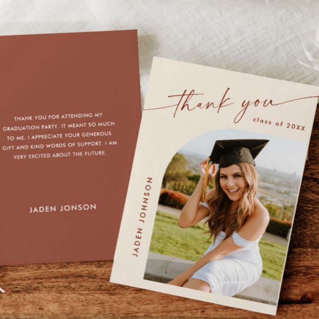 Elegantes Minimalistisches Einfaches Abschluss Ein Dankeskarte (Von Creator hochgeladen)