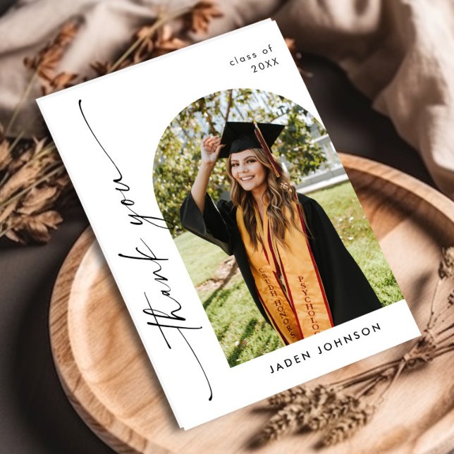 Elegantes Minimalistisches Einfaches Abschluss Ein Dankeskarte (Von Creator hochgeladen)