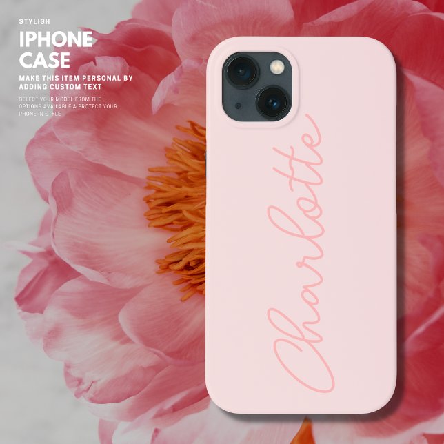 Elegantes Minimalistisches einfaches Blush-Script  Case-Mate iPhone Hülle (Von Creator hochgeladen)